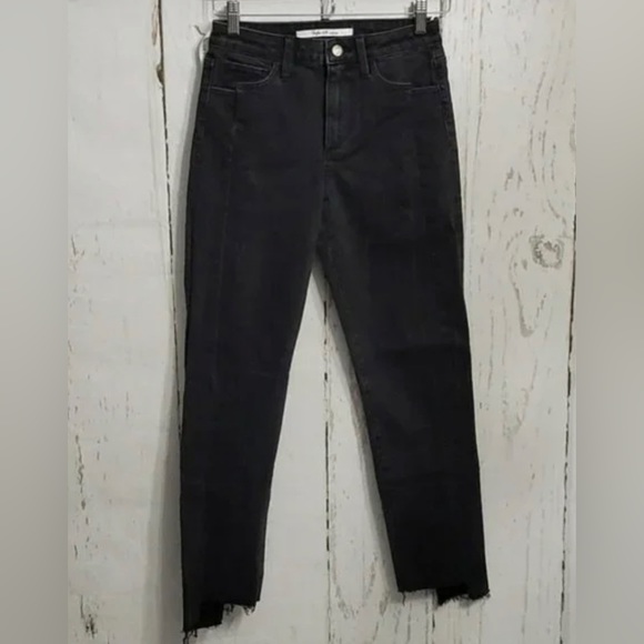 Joe’s Jeans X Taylor Hill Black Mid Rise Slim Straight Ankle Woman’s Size 27 - Picture 4 of 5
